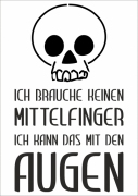 Mehrwegschablone "Mittelfinger"